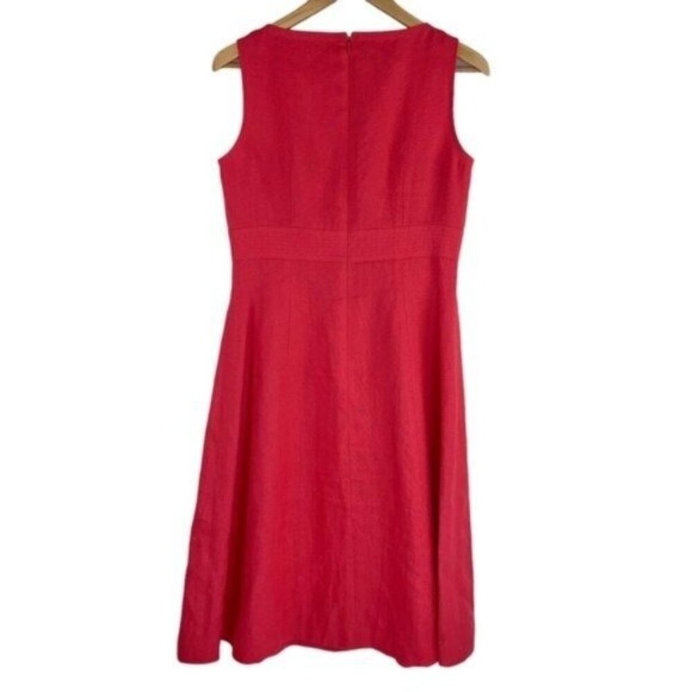 Talbots Irish Linen Hot Pink Dress Fit and Flare - Picture 7 of 7